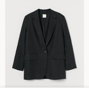 Plus size H&M oversize black blazer, XXL fits up to 4X! NWT